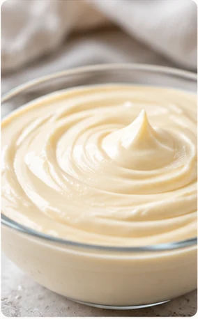 Smooth creamy cheese mixture