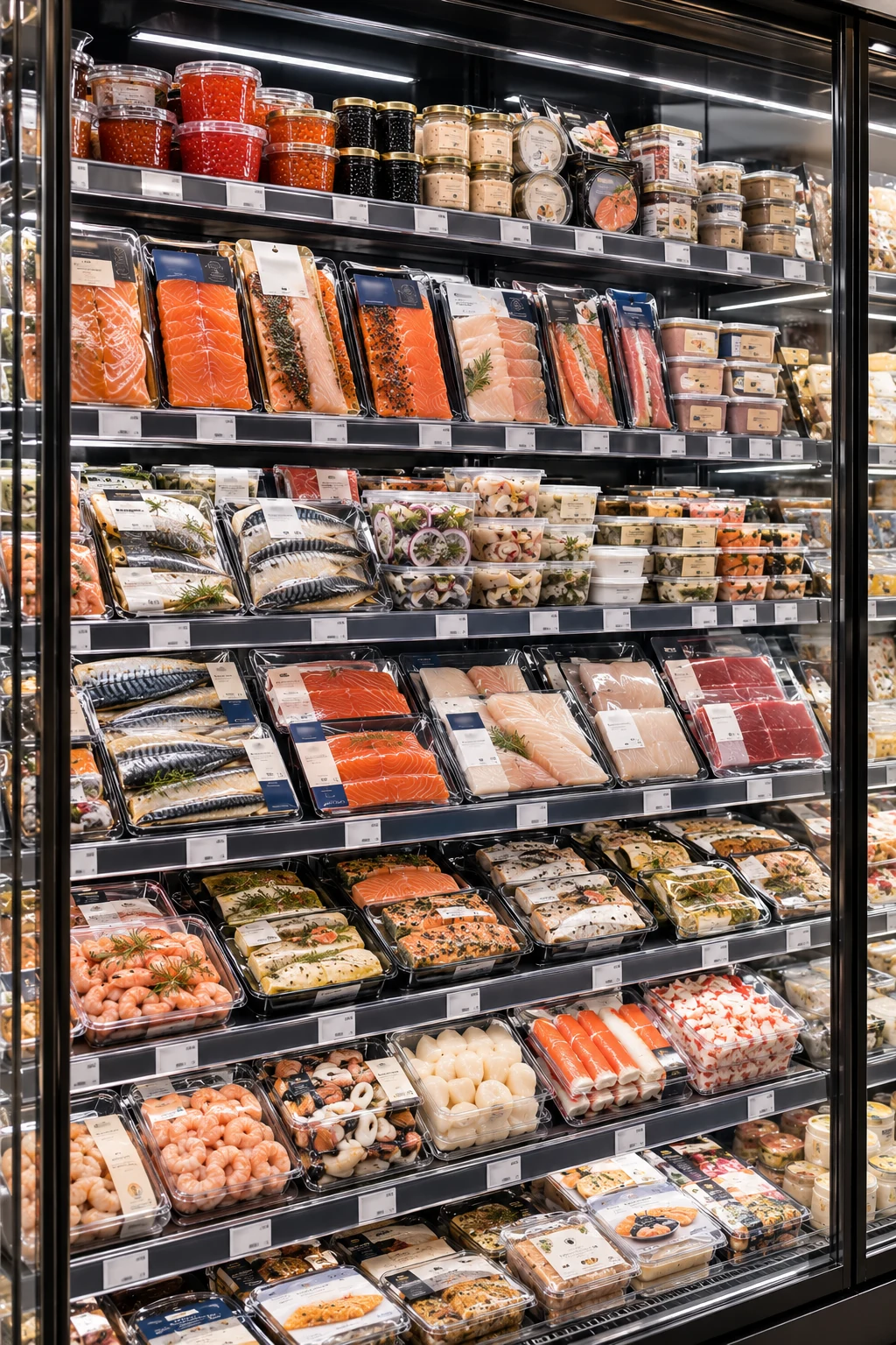 Range of finished fish products