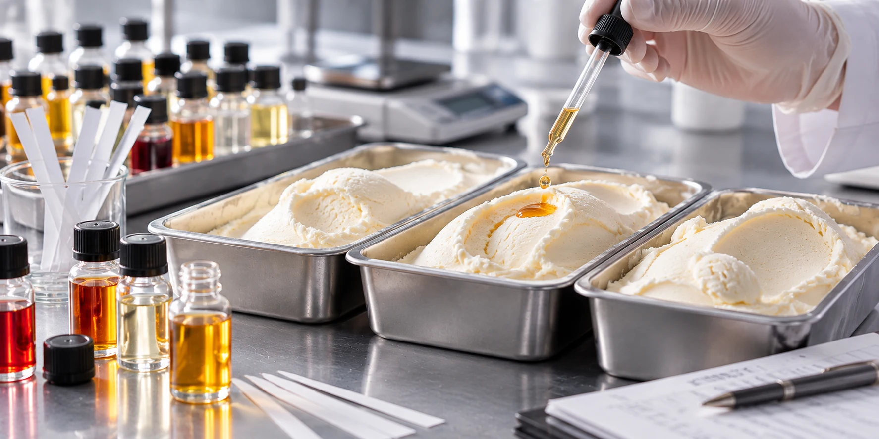 Flavour selection for ice cream in the laboratory